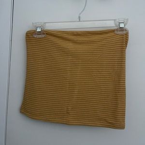 yellow american eagle tube top